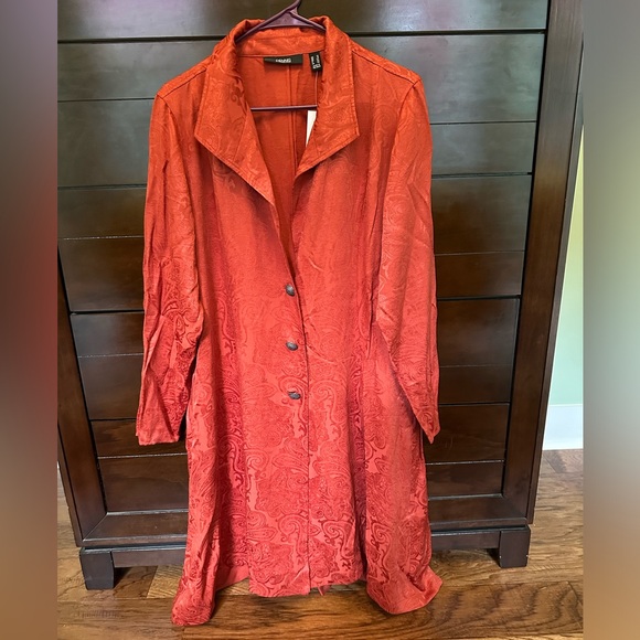 Terracotta-Colored Tunic Layering Duster - Picture 3 of 6